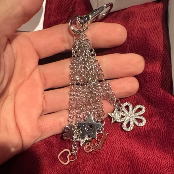 Dior Silver Star and Flower Charm Keychain (never used) - Picture 5 of 5